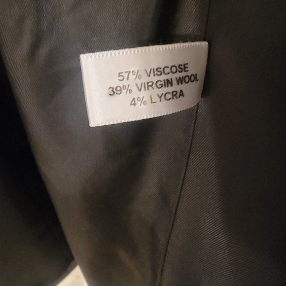 Hilton Weiner Blazer Jacket Size Small Grey Wool Blend Soft Stretch Designer - Picture 6 of 6